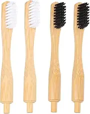 Vaguelly 4Pcs Wooden Toothbrush Replacement Heads Toothbrush Heads for Travel and Home Use Safe and Durable Toothbrush Heads