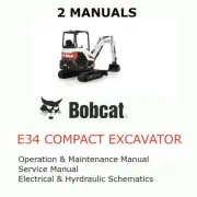 BOBCAT E34 EXCAVATOR MANUAL OPERATORS SERVICE REPAIR SHOP OWNERS PDF