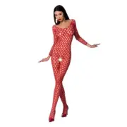 Sexy Net Catsuit Bodystocking With Crotchless Lingerie Red 34/36/38 #GW942