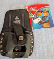 Lufkin 8m Tape Holster Australian Made Leather Black - PTH0010 With Stud Strap