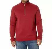 NWT Tommy Bahama Mens Red Flipsider Half Zip Jester Reversible Sweater 2XLB