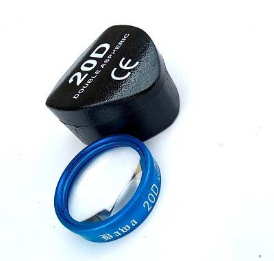 Eye Testing Lens 20D Double Aspheric Blue Colour With Carry Box