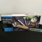 BROOKSTONE BARTENDER'S 10 IN 1 COCKTAIL TOOL MIX & POUR YOUR FAVORITE DRINKS NEW