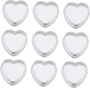 FOYTOKI 100Pcs Heart Shaped Storage Jars Makeup Containers with Lids for Cosmetics Eye Skincare Samples Travel Durable Compact Design for Organizing Beauty Products