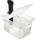 Sous Vide Container 12 Quart EVC-12 with Collapsible Hinged Lid Compatible with