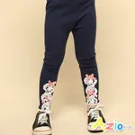 AZIO KIDS美國派 女童 長褲 三朵蕾絲小花蝴蝶結素色內搭長褲(藍)