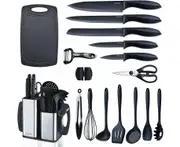 18-in-1 Silicone Cooking Utensils Set,5-Pieces Knife Set 7-Pieces Kitchen Tools