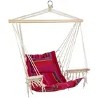 Northlight 21" x 37" Blue Brown Yellow Striped Hammock Chair Pillow and Armrests