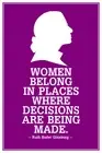 Ruth Bader Ginsburg Women Belong Profile Poster 12x18