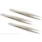 3 Tweezers Jewelers Diamond Beading Gemstone Jewelry Grading Pick Up Tool