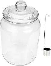 GRIRIW Glass Juice Container Airtight Beverage Jar for Fruit Wine Iced Tea and Sealing Glass Storage Jar for Fresh Liquid Preservation