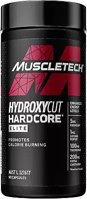 MUSCLETECH Hydroxycut Hardcore Elite Weight Loss 90 Capsules Premium Free Post