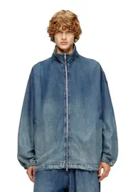 [Diesel] Diesel - Zipped jacket in fluid denim - Denim Jackets - Man - Blue L Blue