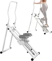 Vertical Climber Machine with LCD, Foldable Vertical Climber Exercise Machine for Home Gym, Stair Stepper Machine for Full-Body Workout, Adjustable Handlebars, Easy to Assemble