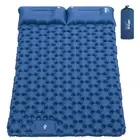 Inflatable Double Camping Mat with Foot Pump & Pillow, Ultralight Sleeping Ai...