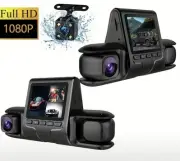 3 Camera Car DVR Recorder 2 Inch HD Display 1080p Vehicle Parking Monitor 12 MP