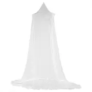 Bed Canopy, Elegant Lace Princess Mosquito Mesh Net Kids Bed Canopy Curtain Mosquitos Net for Baby/Kids/Girls/Adults(White)