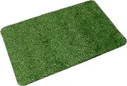 GALPADA 1Pc Artificial Turf Entrance Mat Non Slip Doormat Easy to Clean Rug for Front Door Entryway Patio Grass Floor Mat with Scraper Features