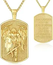 [Odinstone] 925 Sterling Silver St Michael/St Christopher/St Benedict/Jesus Crucifix/St Uriel/Archangel Raphael Medal Necklace for Men Women Religious Amulets Jewelry Gifts