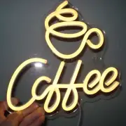 Coffee Neon Light Box USB LED Neon Sign Box For Party Bar Table Decoration