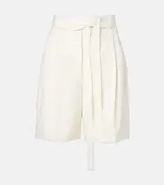 [Rohe] Róhe Belted virgin wool Bermuda shorts UK 16 white