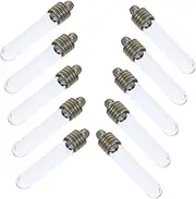 DONFAMDS 10Pcs Mini Glass Wish Bottles with Cap Clear Tube Shaped Jars for DIY Necklaces Perfume Decoration Crafting Pure Fairy Bottle