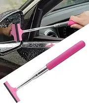 Flaconi Car Window Cleaner,Wing Mirror Squeegee,Car Window Squeegee,Car Windscreen Cleaner,Car Cleaning Accessories Car Squeegee Water Blade,Wing Mirror Wiper,Suitable for All Cars,Trucks,SUV (Pink)