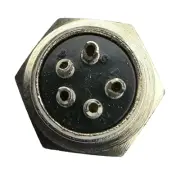 Pro Trucker 5-Pin CB Radio Microphone Panel Jack w/ Back-Up Nut, Durable Build
