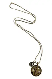 Modern Bud Pendant W Oval Charm--NES-PMODBUD