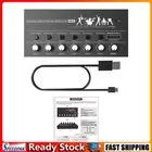 6-Channel Mini Audio Mixer Ultra Low Noise Line Mixer Easy Operation Sound Mixer