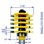 1 pc 1/2 Shank 5 Slots Adjustable Box Joint Assembly Router Bit S