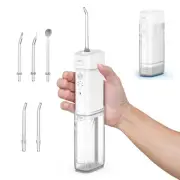 Foldable Oral Irrigator, Portable Cordless Water Dental Flosser 5 Replaceable...