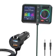 Car Bluetooth FM Transmitter MP3 Player Radio Wireless Adapter Kit 2 USB Charger