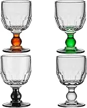 YMXWAN Martini Glasses Set of 4,Margarita Glasses,Cocktail Glasses,Glassware Sets for Cosmopolitan,Manhattan,Gimlet,Home Bar,Cocktail Party,Martini Glassware Gift Set 200ml