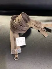 23" Dark Brown 2-way Nylon Zipper with asymetrical metal pulls