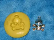 Skull Charm Silicone Push Mold #849 For Gumpaste Jewelry Chocolate Resin Clay