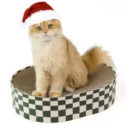 Cat Scratcher Cardboard,2 in 1 Oval Cat Scratch Pad Bowl Nest for Indoor Cats...