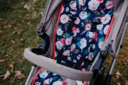 Navy Peonies Stroller Liner Stroller Seat Pad Stroller Accessories Universal