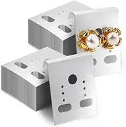 Lawei 500 Pack Hanging Earring Cards Earring Card Holder, Plain 1.2" x 1.5" Earring Display Holder with 6 Holes for Ear Studs, Bulk Plastic Earring Display Cards for Selling, Hanging Earring, Jewelry