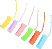 DONFAMDS 6Pcs Silicone Roller Bottle Holder Protective Cover Case for Essential Oil Travel Strap for Go Storage Present for Friends
