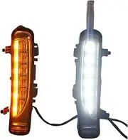 LED DRL Daytime Running Light Front Fog Lamps with Turn Signal Assembly Accessories Compatible With Edge SUV 2011 2012 2013 2014