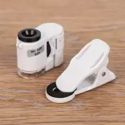 60X Smart Mobile Smart Phone Microscope Loupe Zoom Micro Camera Clip LED Light
