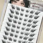 Fox Eye Effect Self-adhesive Lash Clusters No Need Glue DIY Lash Extensions