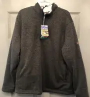 Orvis Sweater Men Sherpa Lined Pullover 1/4 Zip Jacket