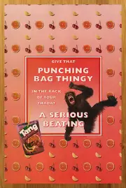 2001 Vintage TANG Fruit Frenzy Juice Drink Print Ad/Poster Orangutan Art Funny!