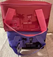 Trader Joe’s Mini Insulated Cooler Tote Lunch Bag Set of 2 ( Lavender & Pink)