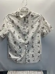 Denim & Flower Ricky Singh Dad King Of The Grill Button Up Short Sleeve Sz XL