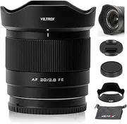 VILTROX 20mm F2.8 FE, STM Auto Focus Full Frame Lightweight Ultra Wide Angle Lens for Sony E-Mount A7 A7R A7S A7C A7II A7RII A7SII A7SIII A7III A7RIII A7IV A7RIV A9 A1FX3 A7RV ZVE1 A7CR A7CII A93