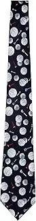 [BUYYOURTIES] GOLF-307 - Golfer Golf Balls Men's Necktie Novelty Tie, Black White