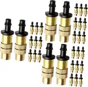 Alasum 3sets 16pcs Misting Nozzles for Low Pressure Spraying Durable Hose Sprayer for Outdoor Irrigation Atomizing System 16pcs*3
